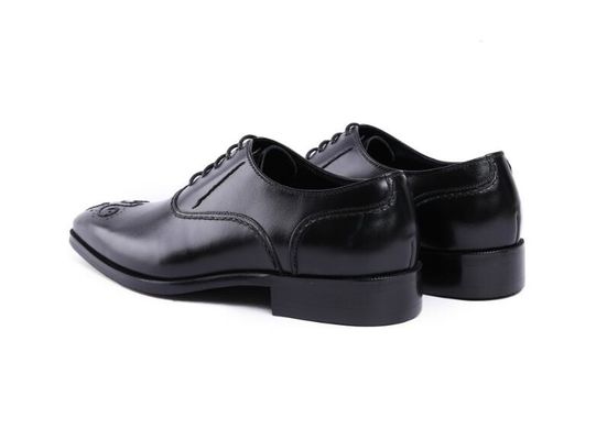 Sapatos de colagem de Derby, calçados de couro, calçados feitos à mão.