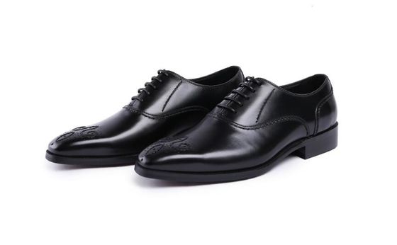 Sapatos de colagem de Derby, calçados de couro, calçados feitos à mão.
