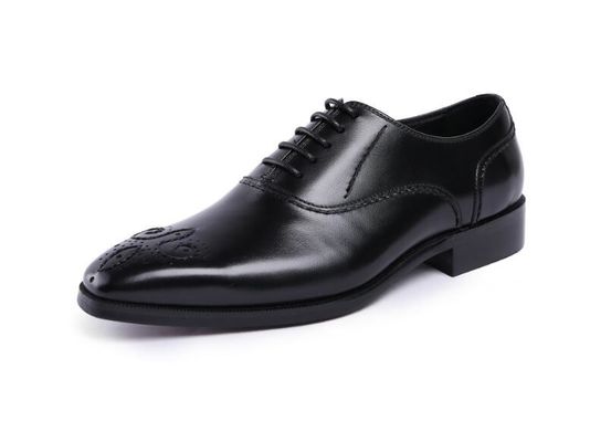 Sapatos de colagem de Derby, calçados de couro, calçados feitos à mão.