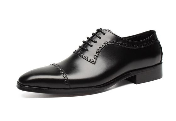 Couro Verão / Outono Vestido de casamento masculino Sapatos masculinos Moda Goodyear sola Oxford