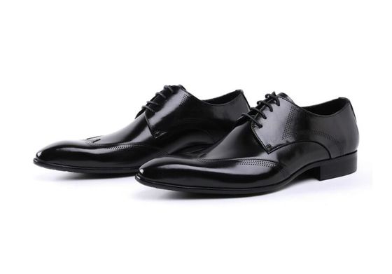 Custom Brogue Castanho Escova de Calçado de Couro Vestido Confortável Para Homens