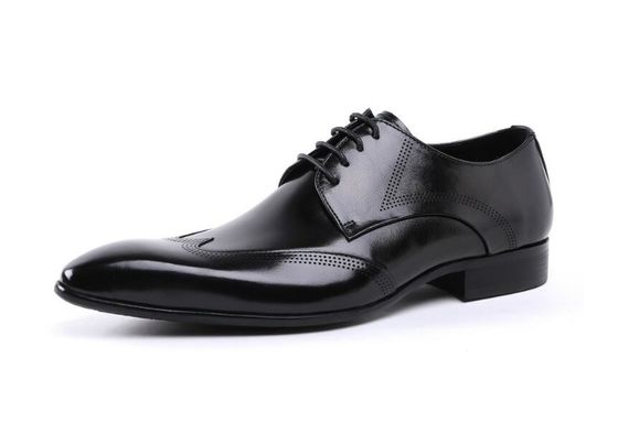 Custom Brogue Castanho Escova de Calçado de Couro Vestido Confortável Para Homens