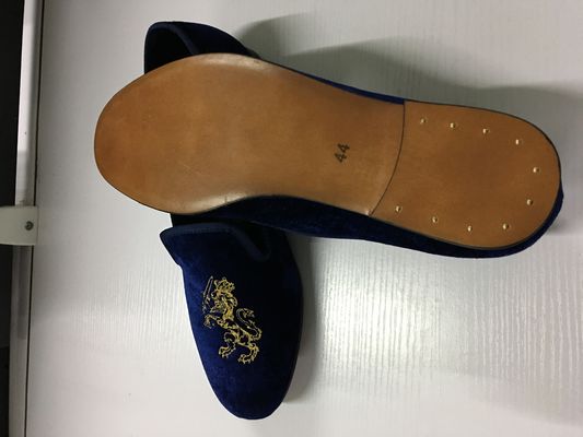 Calçados de veludo masculino duráveis Calçados de veludo masculino com dedos redondos Calçados de veludo masculino azul