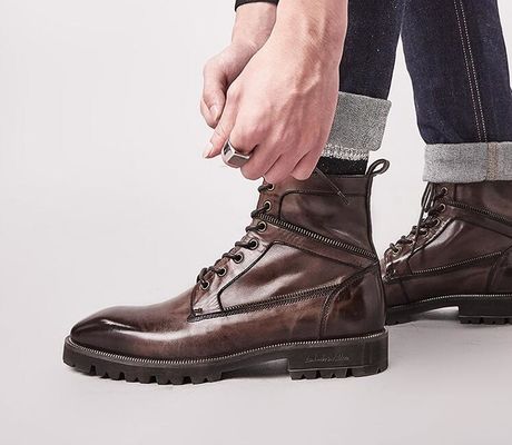Botas Militares de Couro Genuino Respiráveis Homens Botas de Treinamento do Exército Impermeáveis