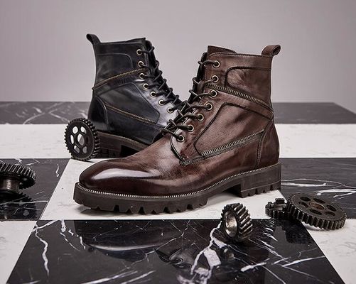 Botas Militares de Couro Genuino Respiráveis Homens Botas de Treinamento do Exército Impermeáveis