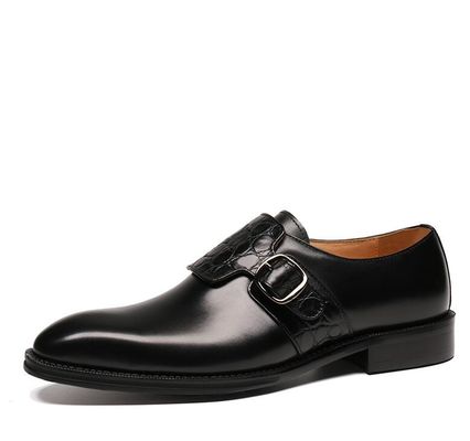 Calçados de luxo com alças para homens / Calçados de couro genuíno puro estilo italiano Loafer para homens