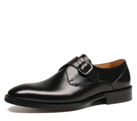 Calçados de couro Oxford Homem Fivela Vermelho / Negro Calçados de vestido cavalheiro