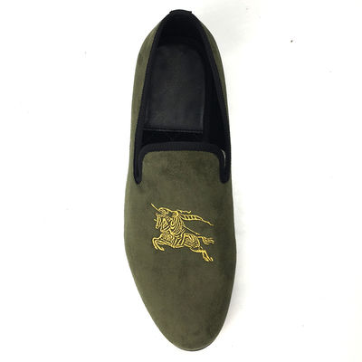 Armado Verde Homens Loafers de Veludo Homens respiráveis Slip On Summer Sneakers