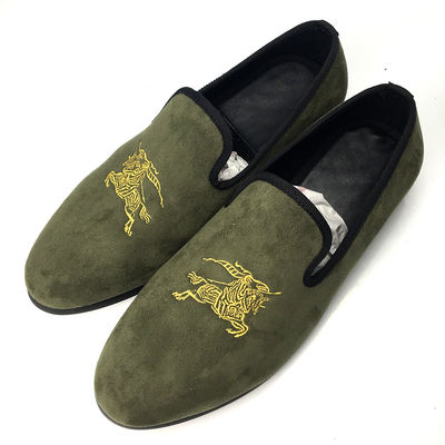 Armado Verde Homens Loafers de Veludo Homens respiráveis Slip On Summer Sneakers