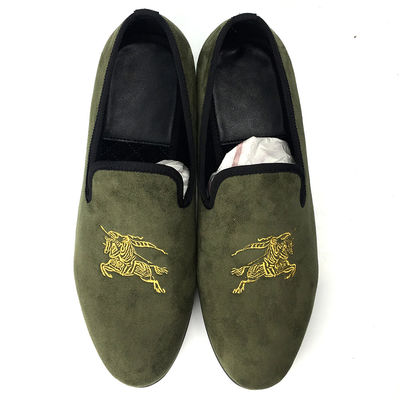 Armado Verde Homens Loafers de Veludo Homens respiráveis Slip On Summer Sneakers