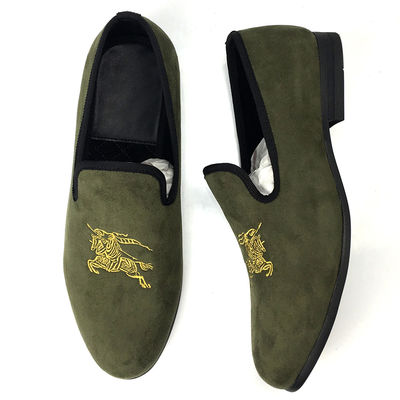 Armado Verde Homens Loafers de Veludo Homens respiráveis Slip On Summer Sneakers