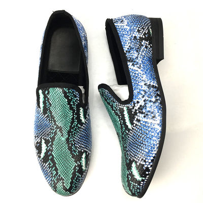 Design elegante Snakeskin Mens Loafers Wear Resistente Mens Leather Driving Shoes