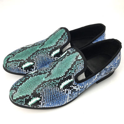 Design elegante Snakeskin Mens Loafers Wear Resistente Mens Leather Driving Shoes