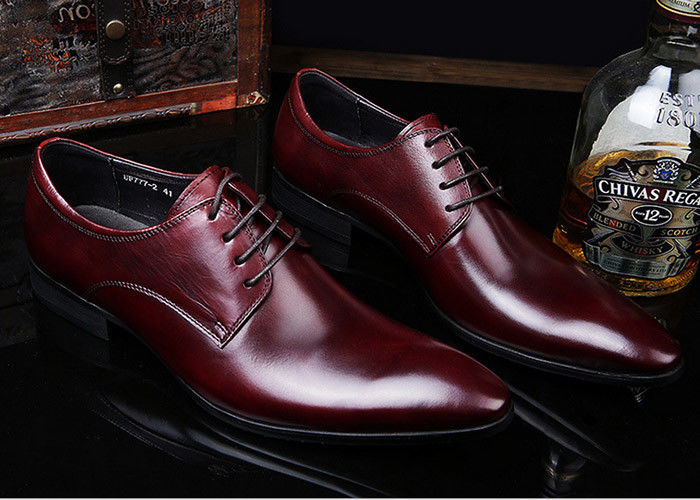Romantic Soft Leather Men's Wedding Dress Shoes Pure Color Brush Off estilo britânico