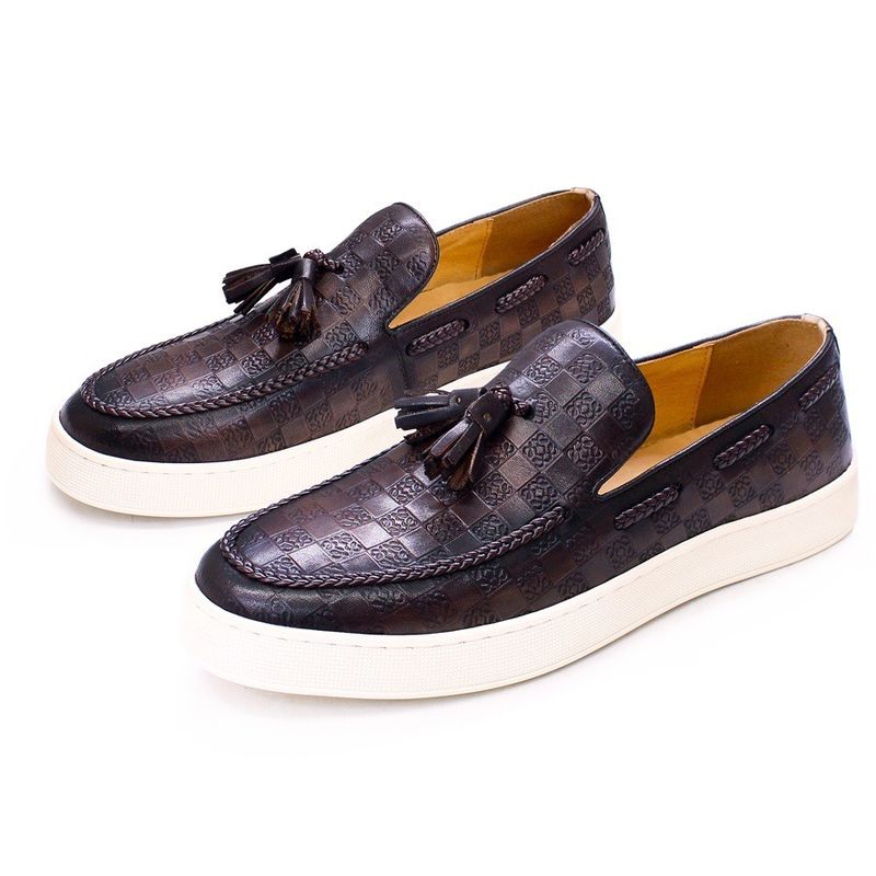 Calçado de couro Casual Homens Slip On Sneakers 1,2 kg 40-45 tamanho