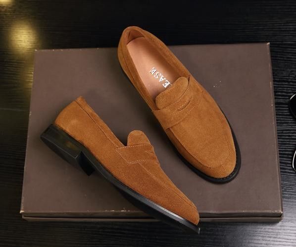 Loafers de couro masculino / Loafers de couro casual masculino