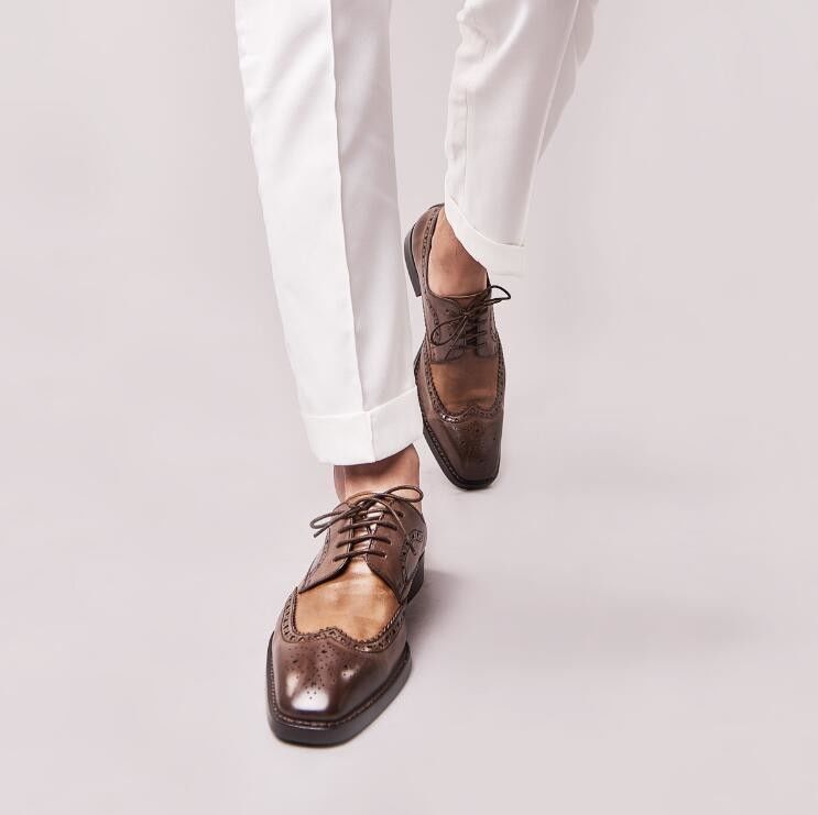 Calçados de moda masculina de designers italianos Calçados de moda clássicos Calçados Oxford para homens Calçados