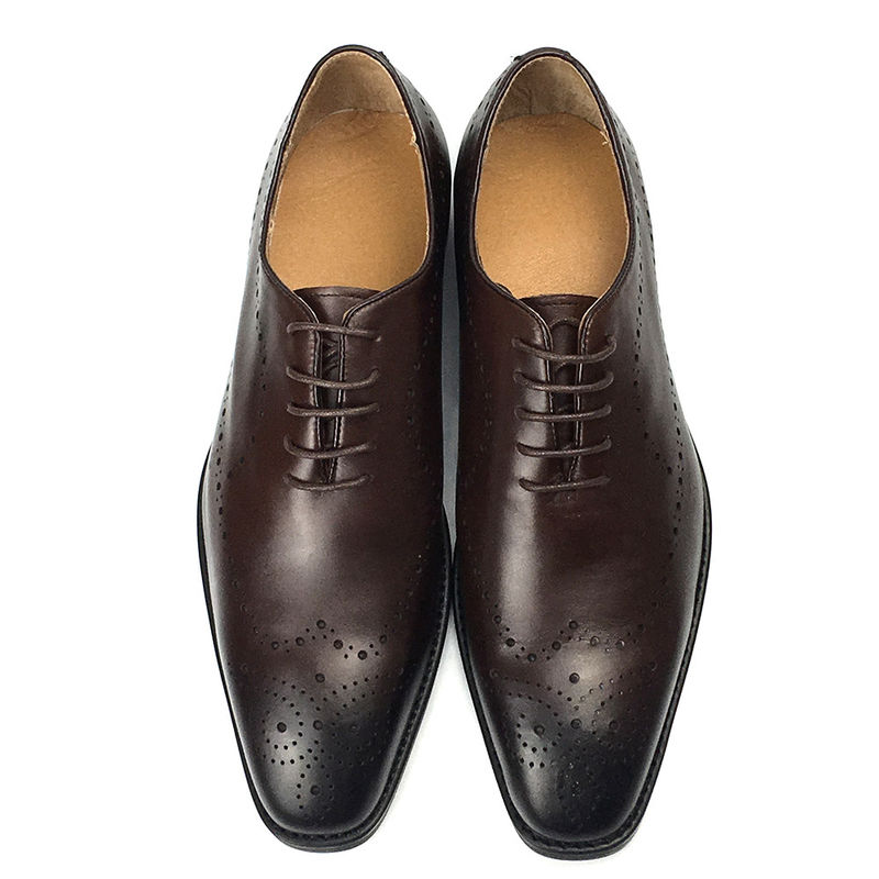 Calçado de cor à mão Homens vestidos formais Sapatos estilo elegante