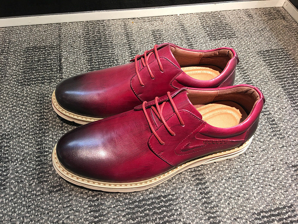Sapatos de couro casual masculino, sapatos clássicos masculinos Oxford para quatro estações