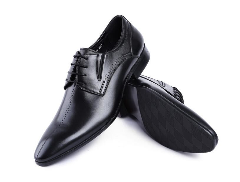 Marca Wingtip Oxford Luxury Homem Calçados de Couro, Calçados de Couro Original Esculpidos